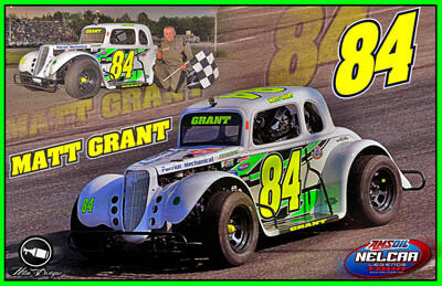 Matt Grant Legends Car Racing Hero/Autograph Cards